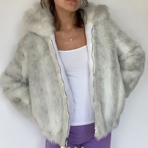faux fur y2k jacket
